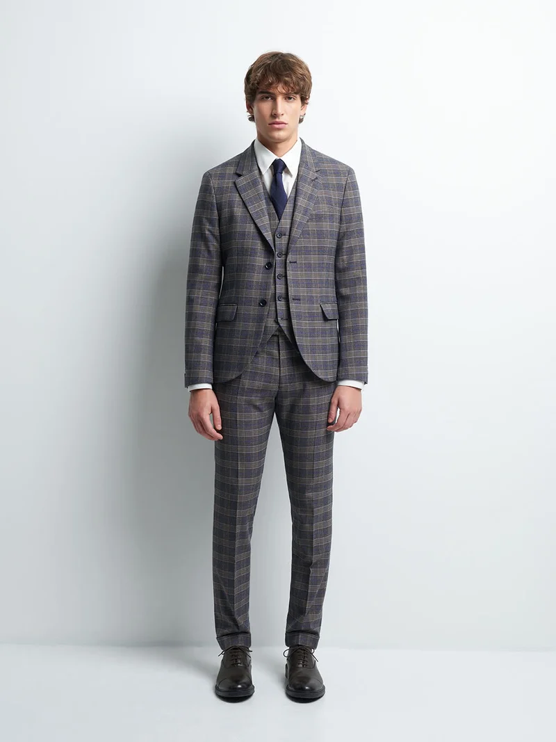 Veste coordonnable extraslim à carreaux
