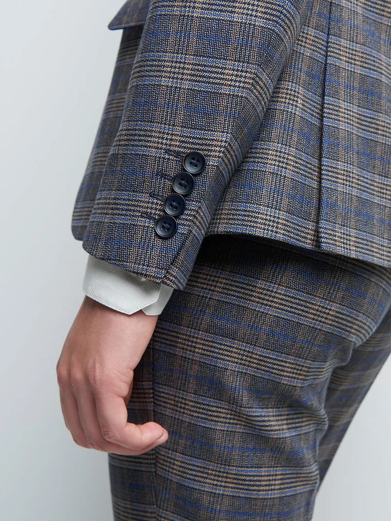 Veste coordonnable extraslim à carreaux