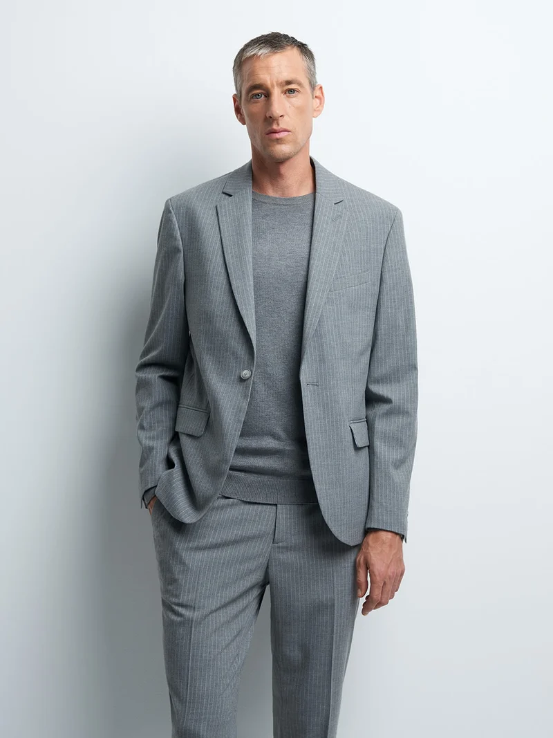 Veste coordonnable slim rayé
