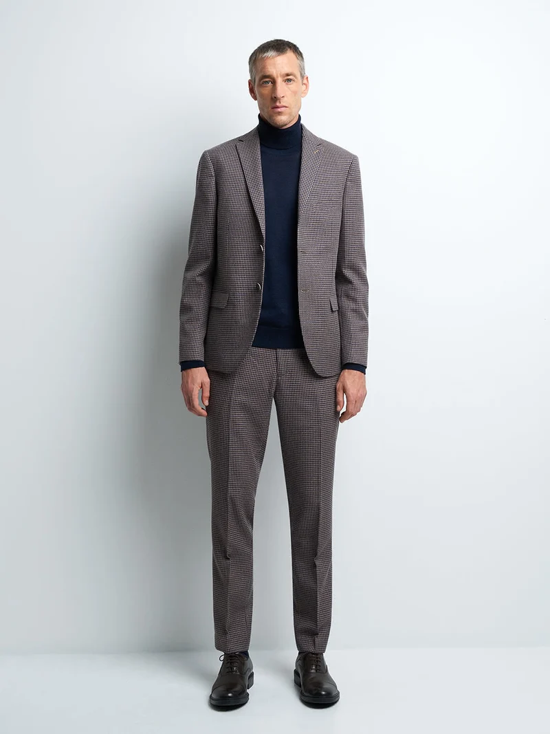 Veste coordonnable slim à carreaux