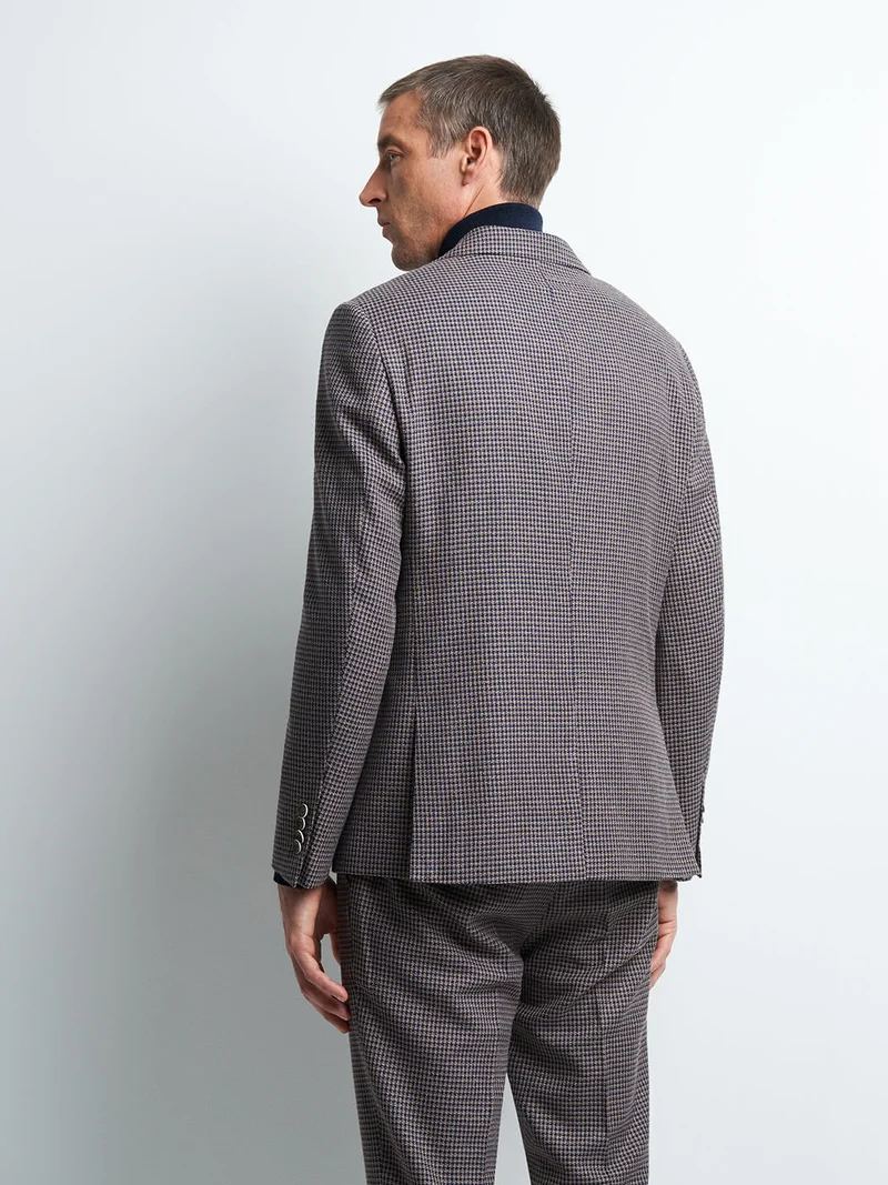Veste coordonnable slim à carreaux