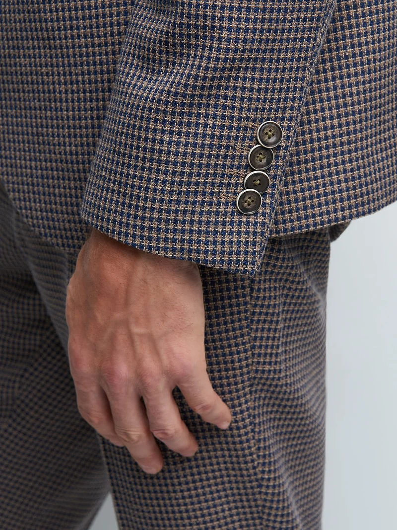 Veste coordonnable slim à carreaux