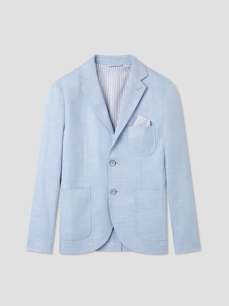 Veste coordonnable slim faux uni
