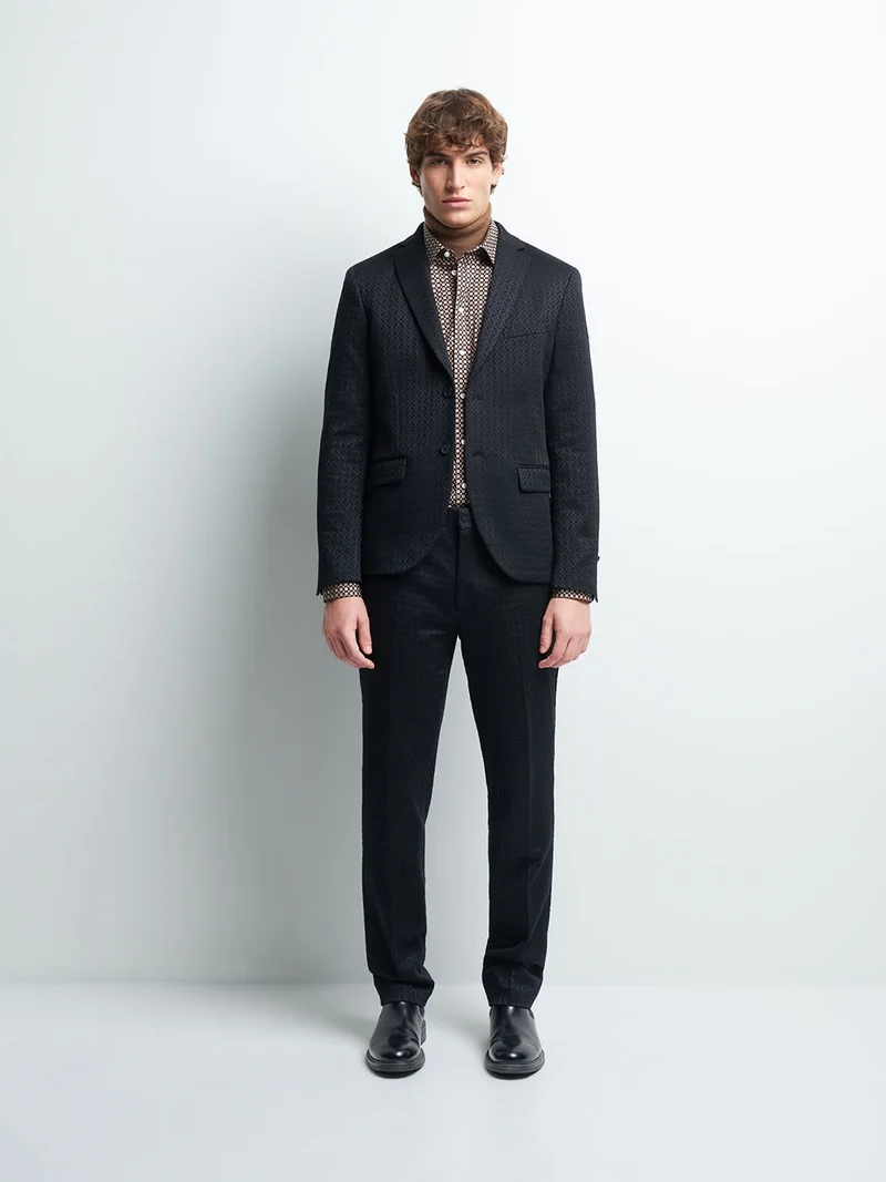 Veste coordonnable slim stretch faux uni