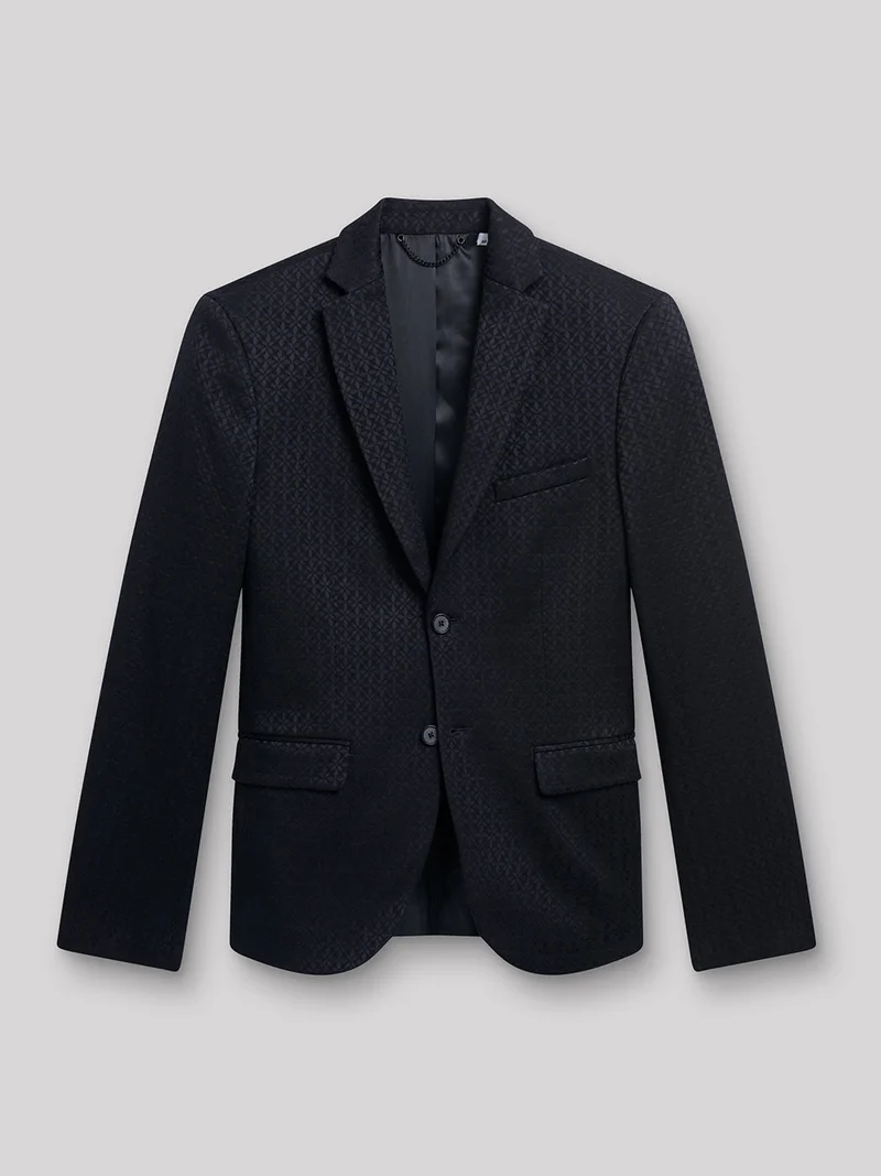 Veste coordonnable slim stretch faux uni