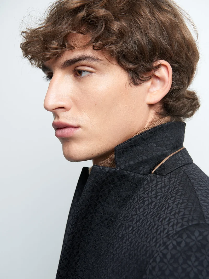 Veste coordonnable slim stretch faux uni
