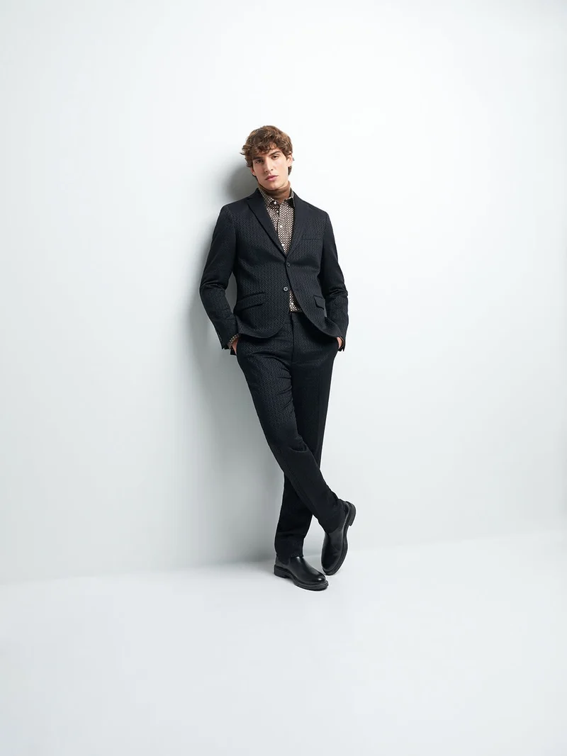 Veste coordonnable slim stretch faux uni