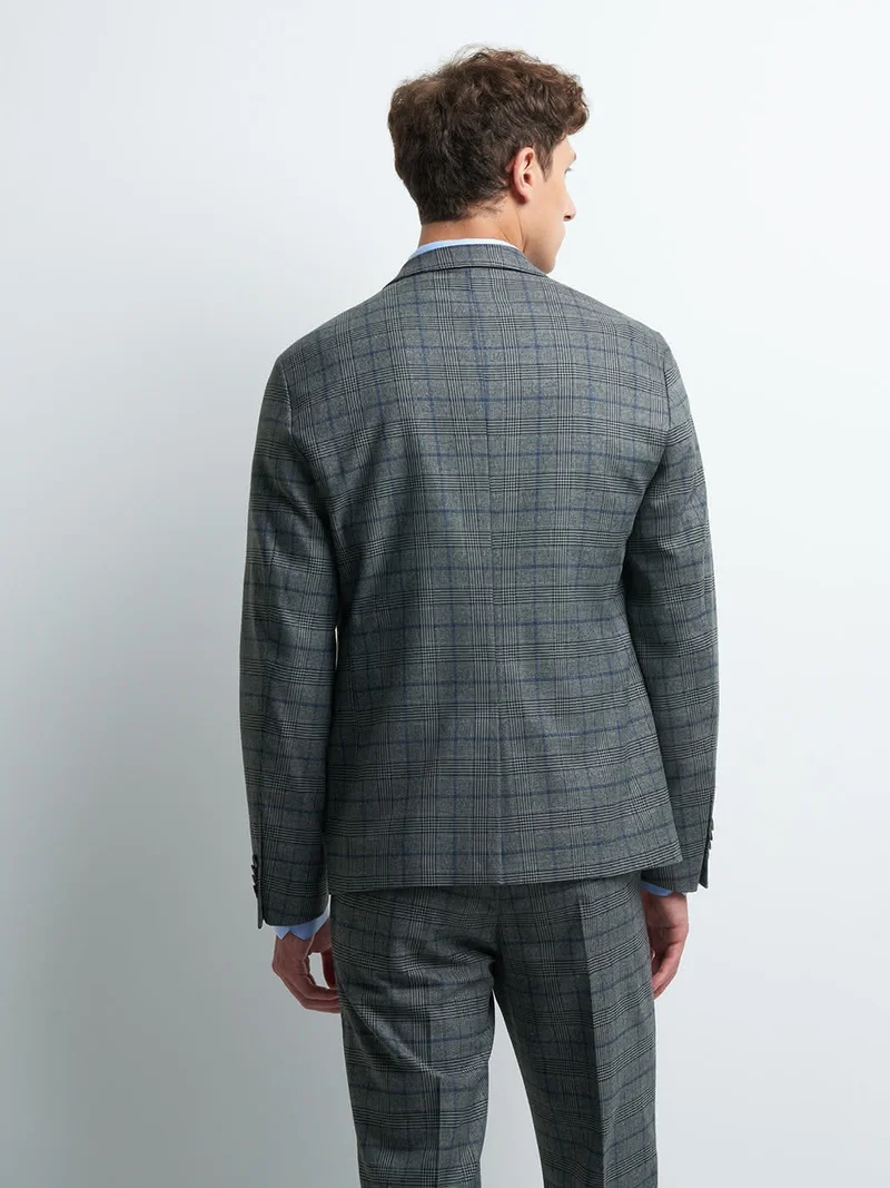 Veste coordonnable slim à carreaux