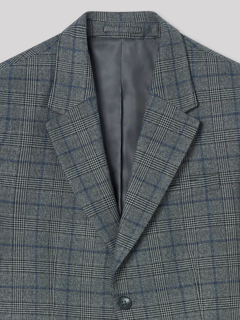 Veste coordonnable slim à carreaux