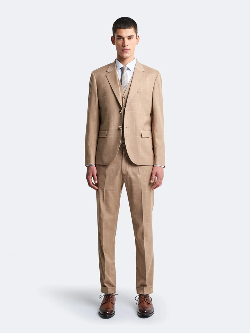 Veste de costume slim à carreaux