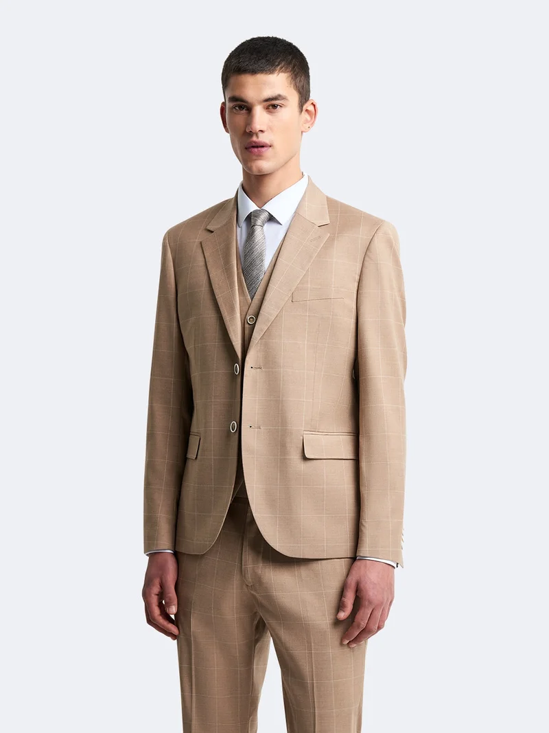 Veste de costume slim à carreaux