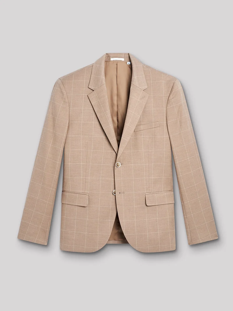 Veste de costume slim à carreaux