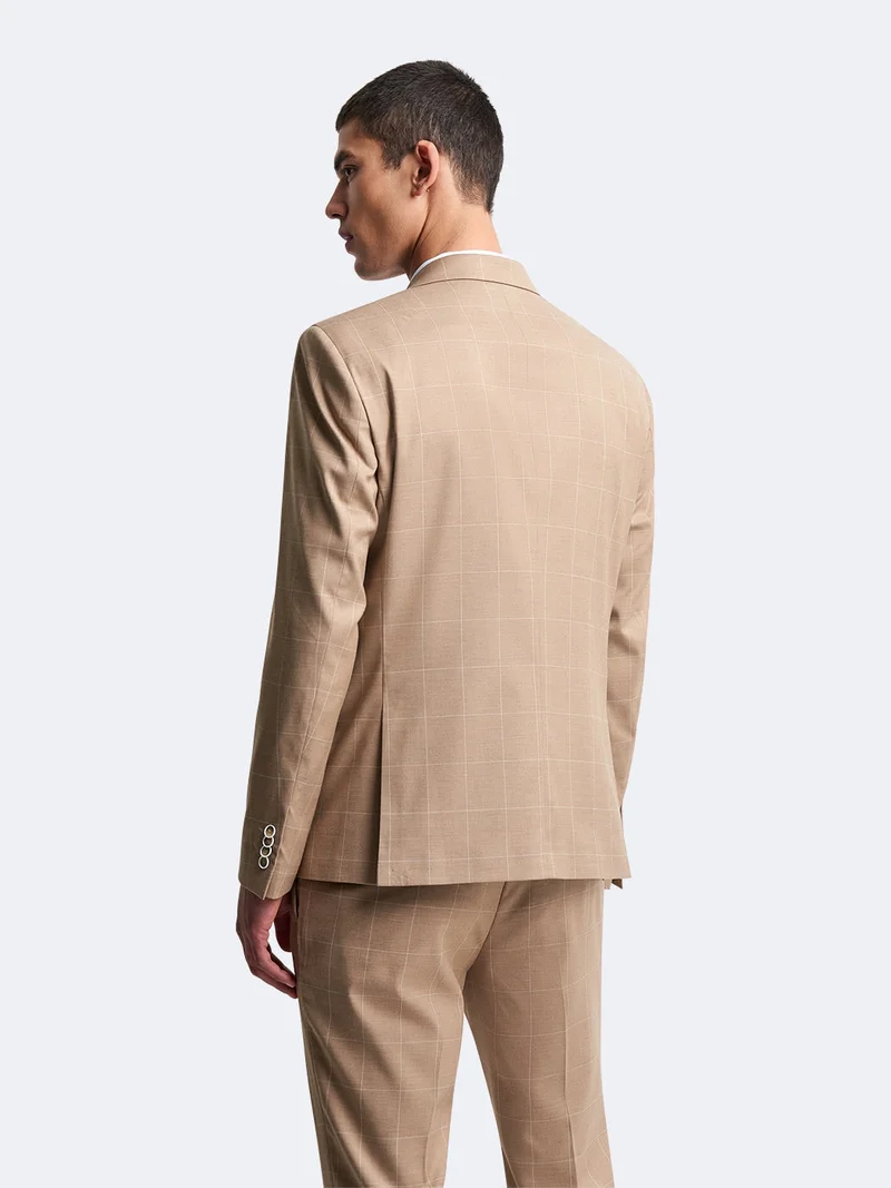 Veste de costume slim à carreaux