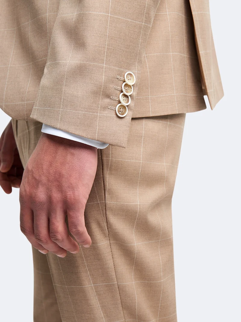 Veste de costume slim à carreaux