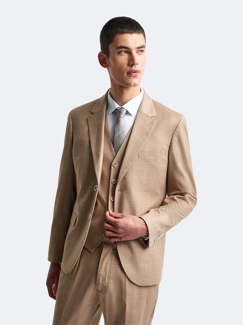 Veste de costume slim à carreaux
