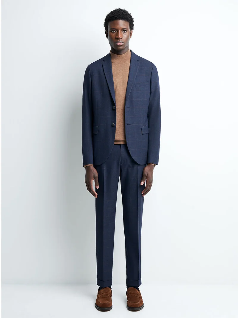 Veste de costume extra slim à carreaux