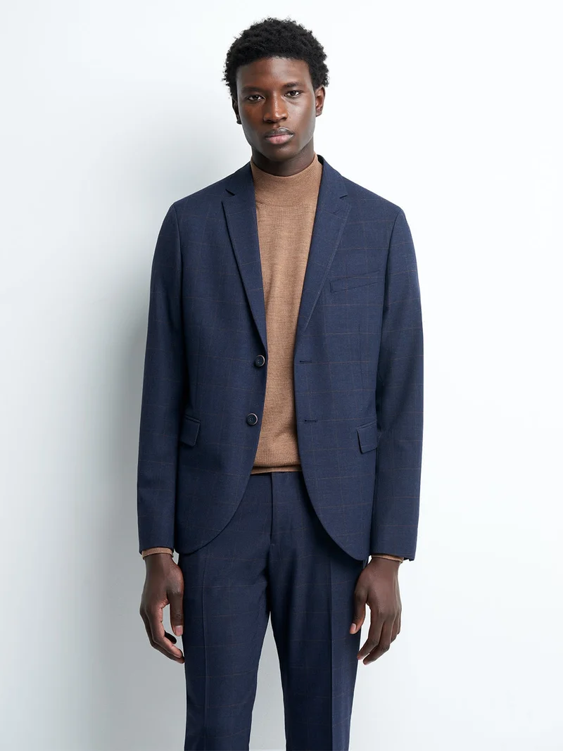Veste de costume extra slim à carreaux