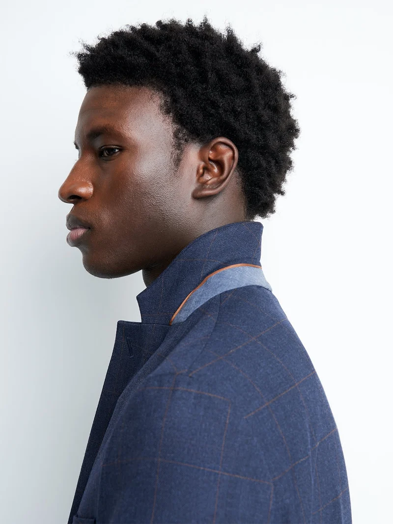 Veste de costume extra slim à carreaux