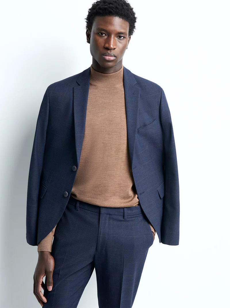 Veste de costume extra slim à carreaux