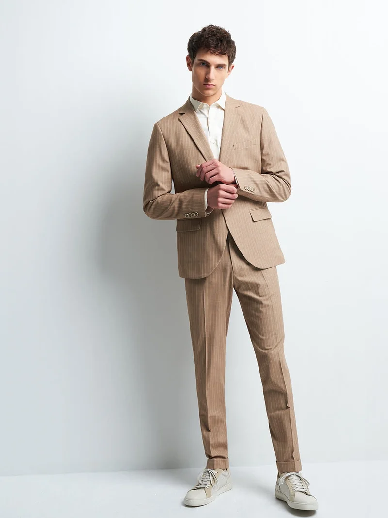 Veste coordonnable slim rayé