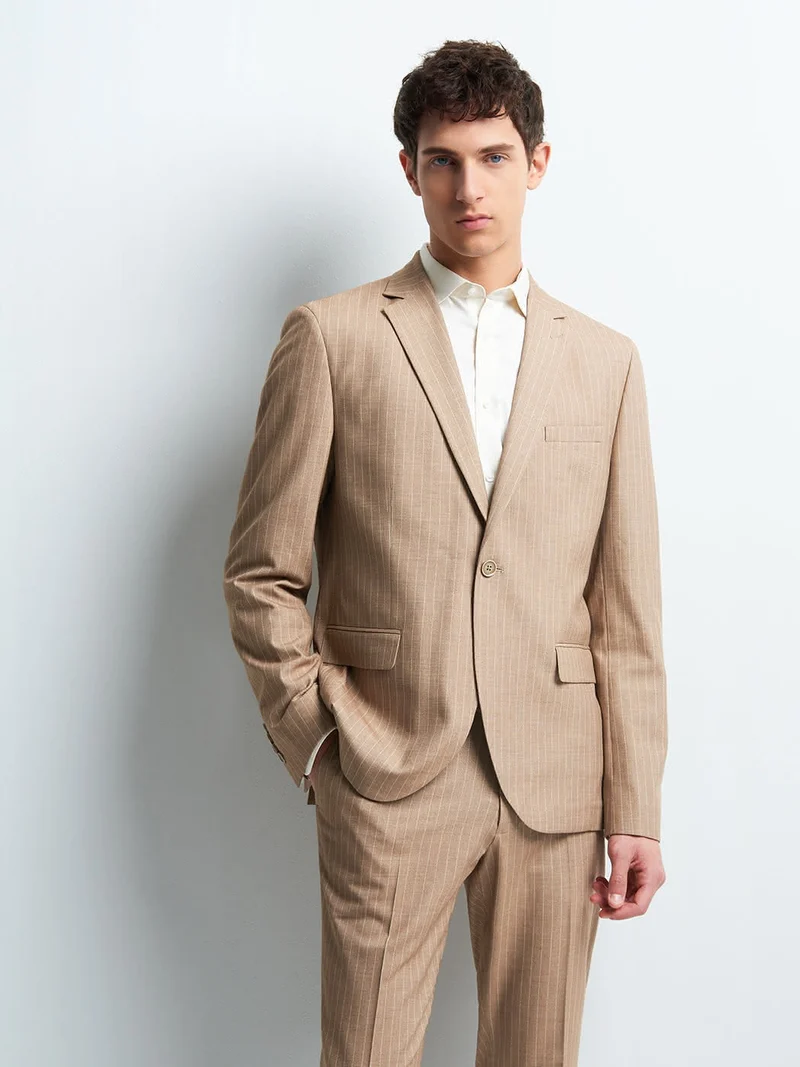Veste coordonnable slim rayé