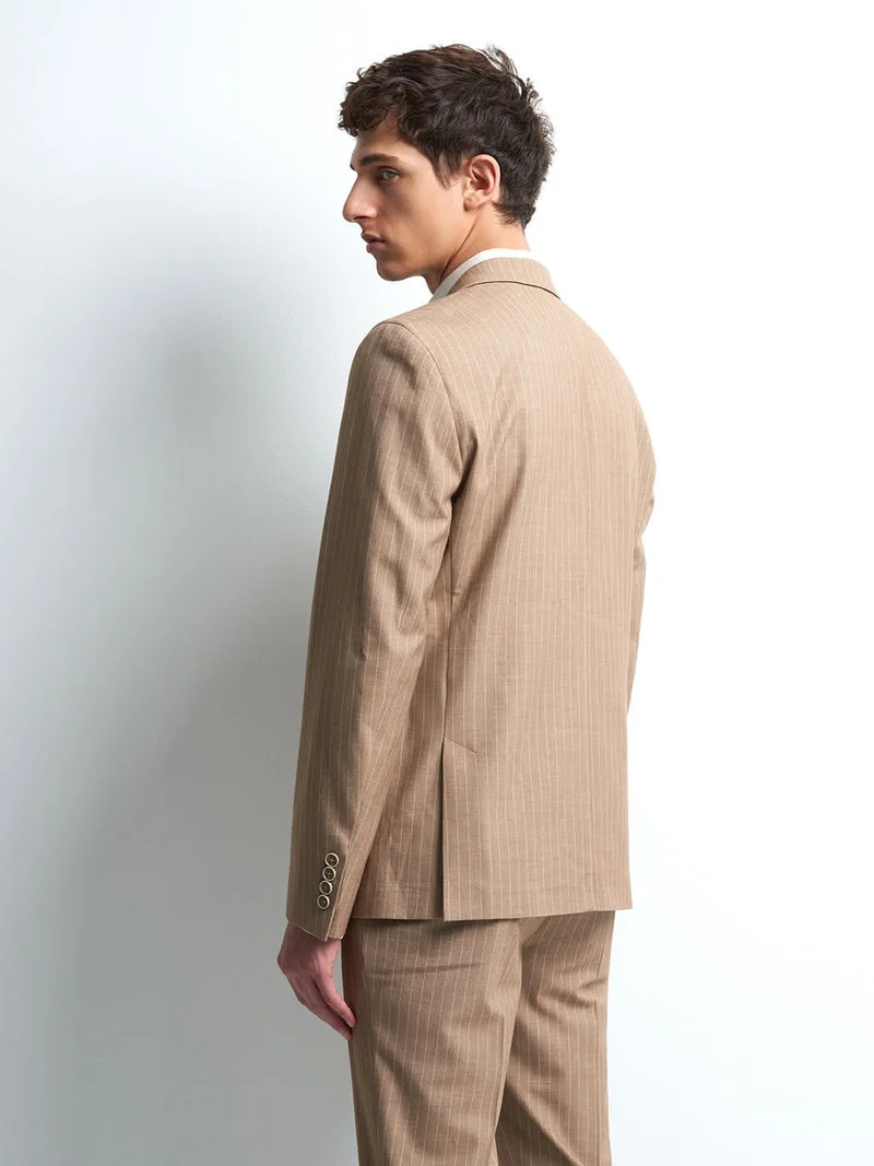 Veste coordonnable slim rayé