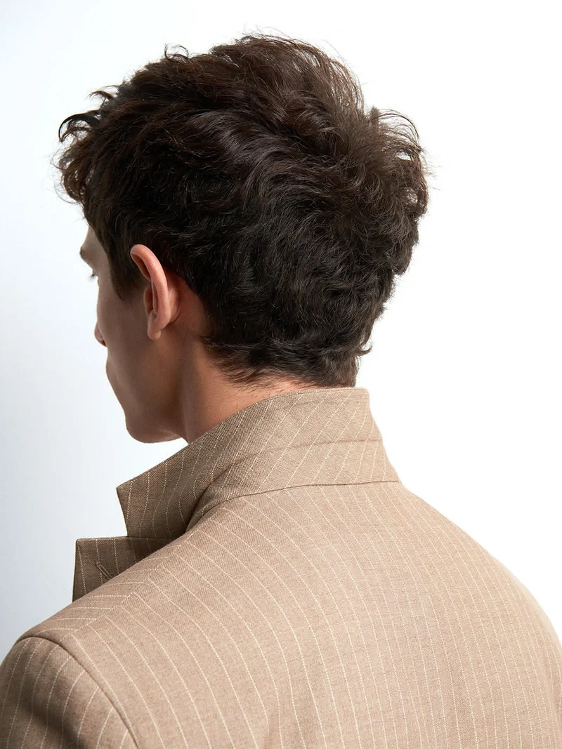 Veste coordonnable slim rayé