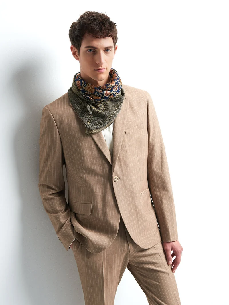 Veste coordonnable slim rayé