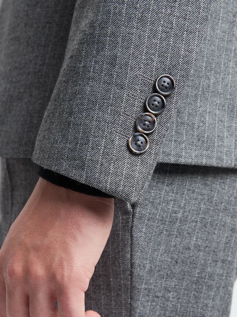 Veste coordonnable slim stretch rayé