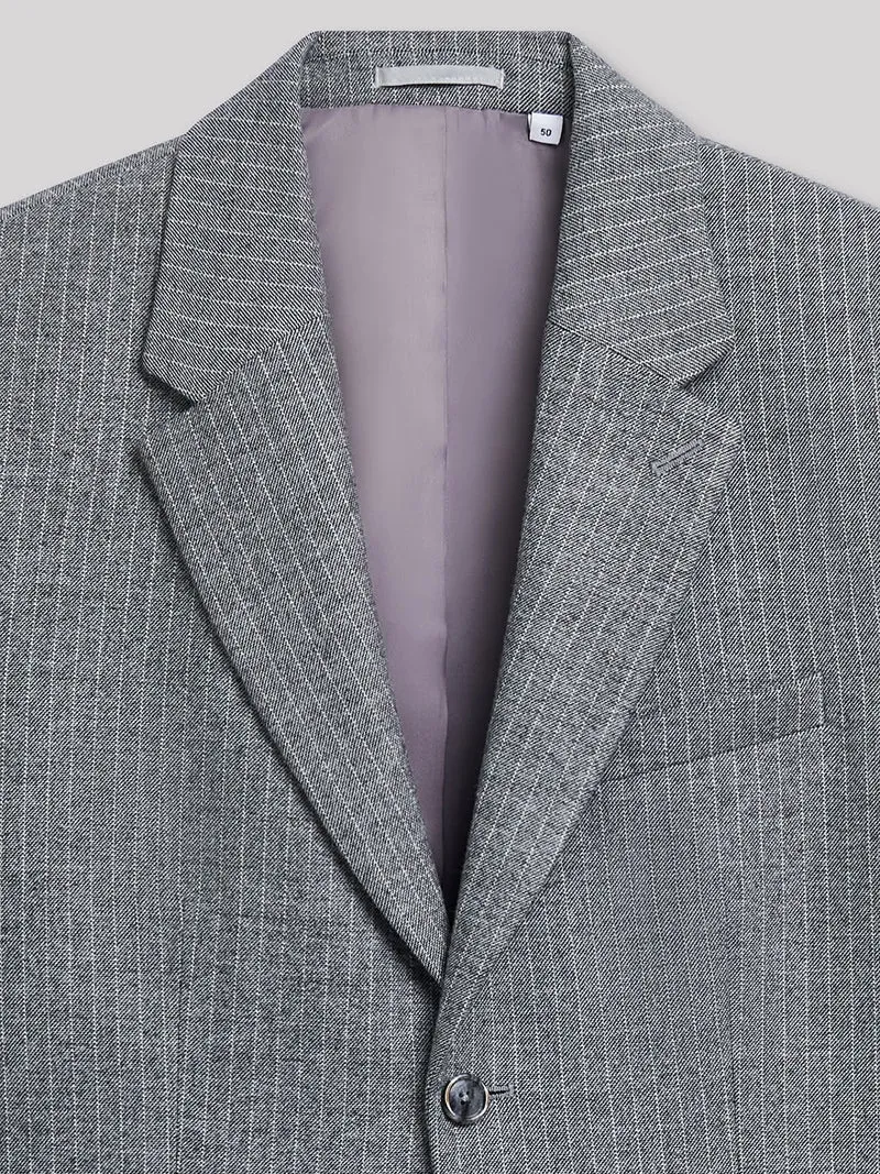 Veste coordonnable slim stretch rayé