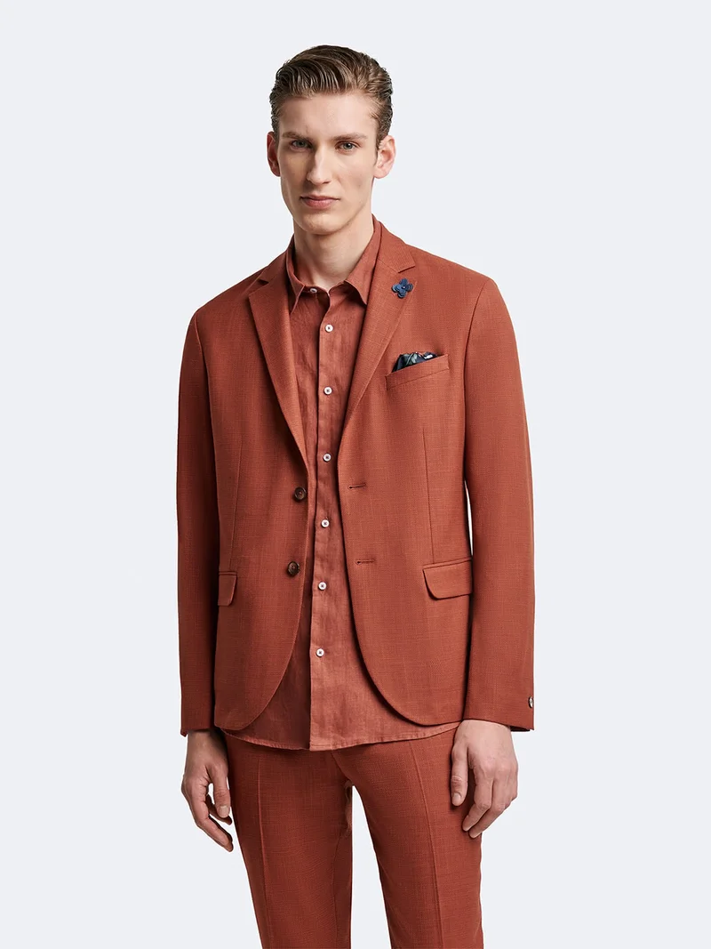 Veste de costume slim faux uni