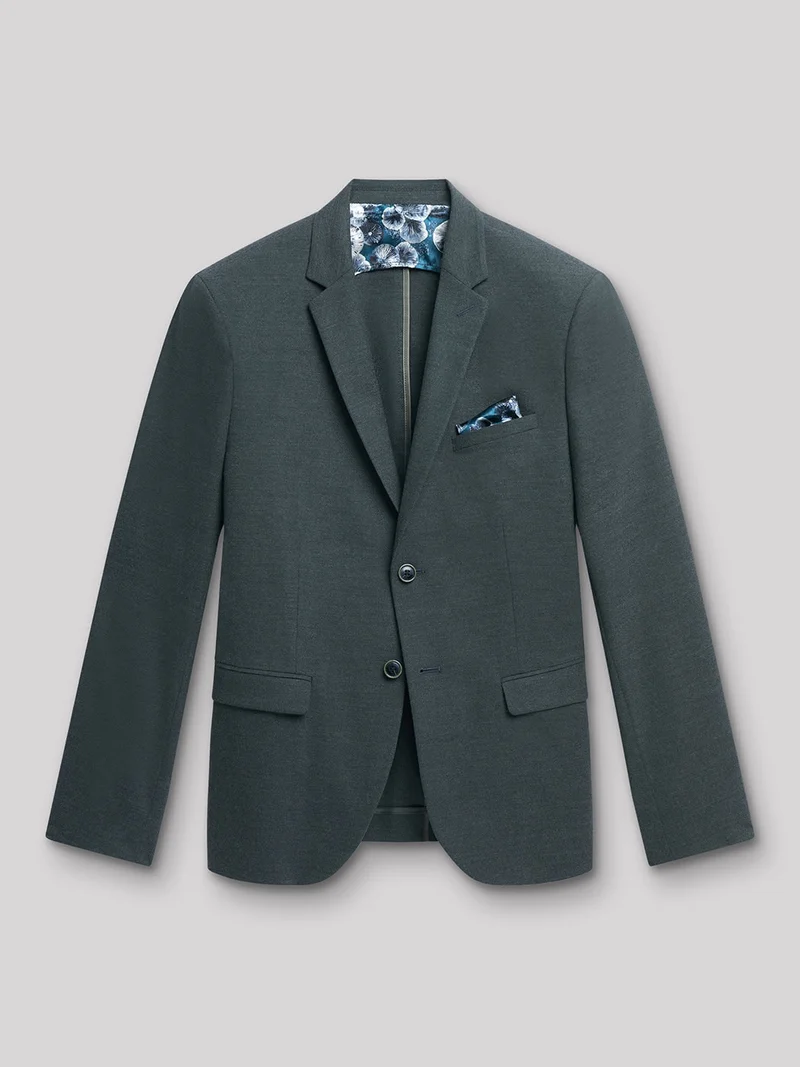 Veste coordonnable slim faux uni