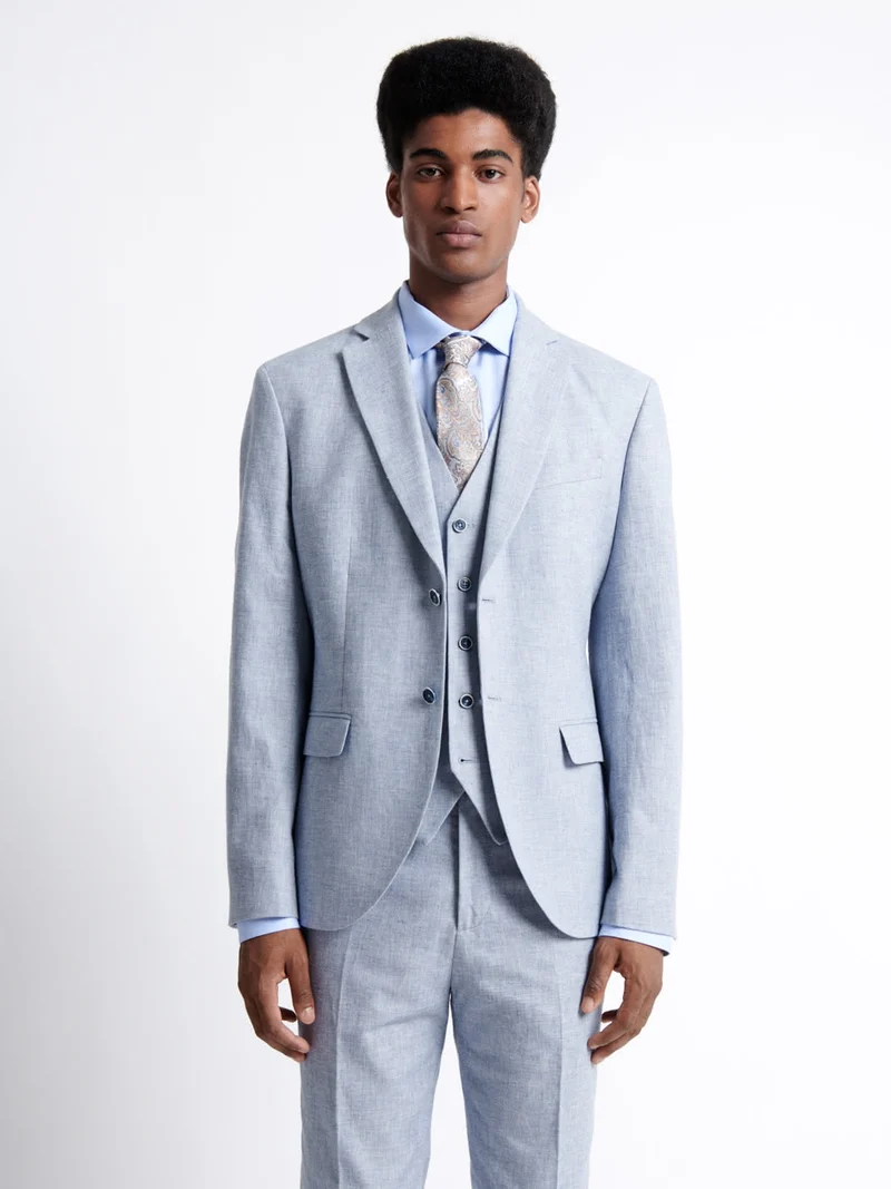 Veste de costume en 100% coton lin