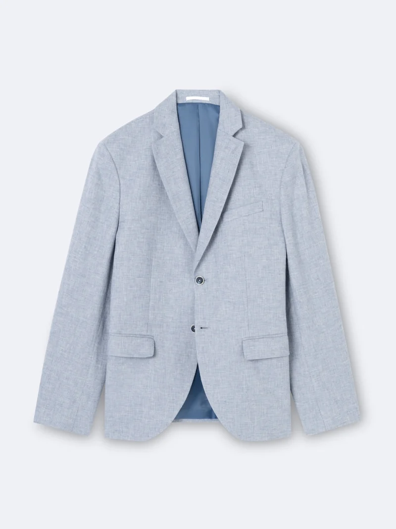 Veste de costume en 100% coton lin