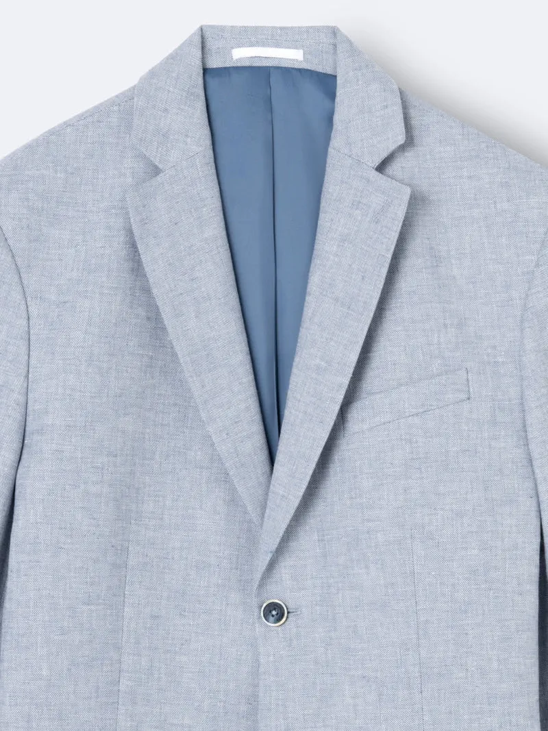 Veste de costume en 100% coton lin
