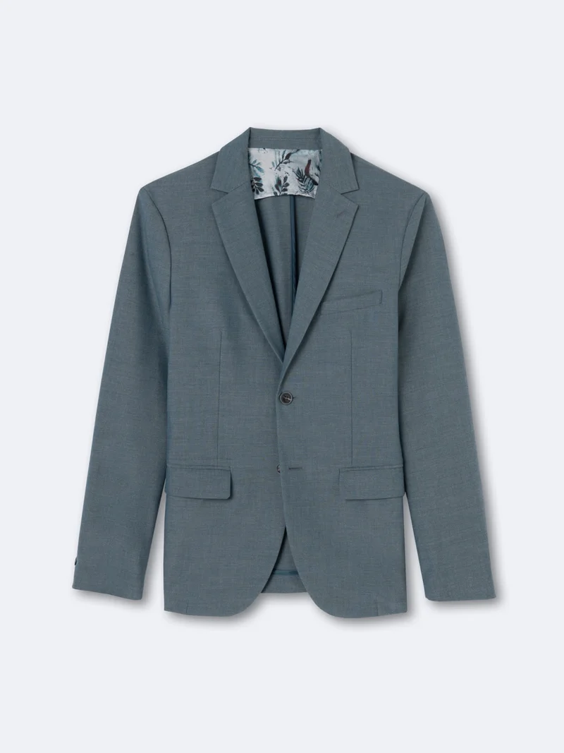 Veste de costume faux uni stretch