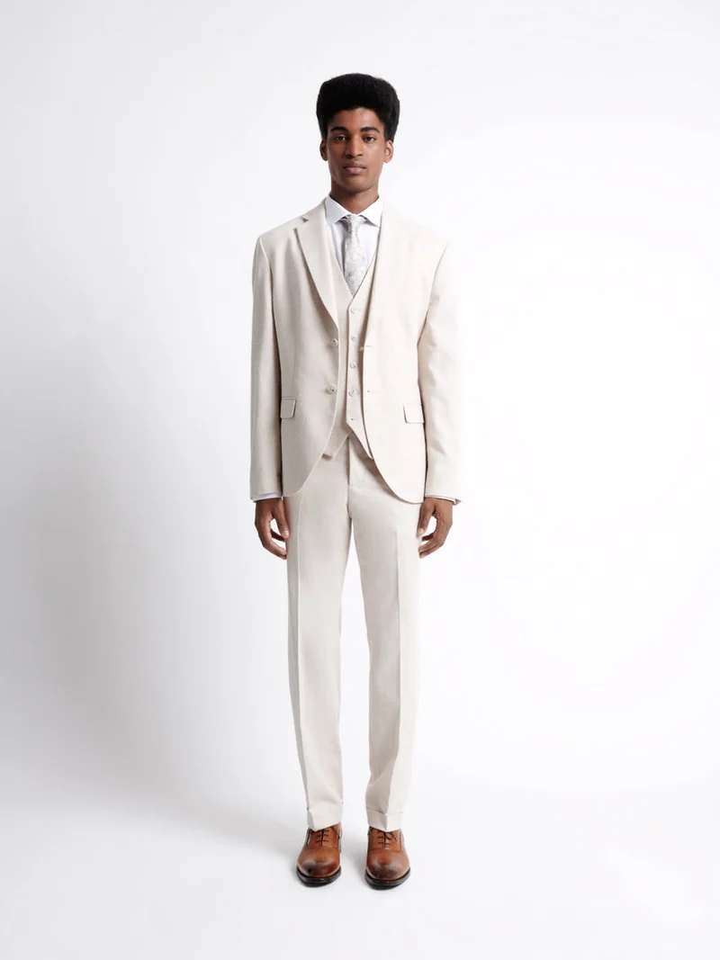 Veste de costume en 100% coton lin