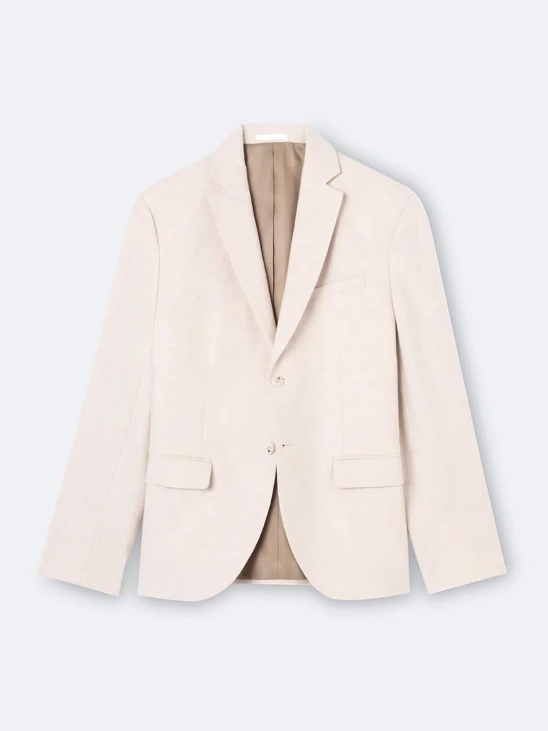 Veste de costume en 100% coton lin