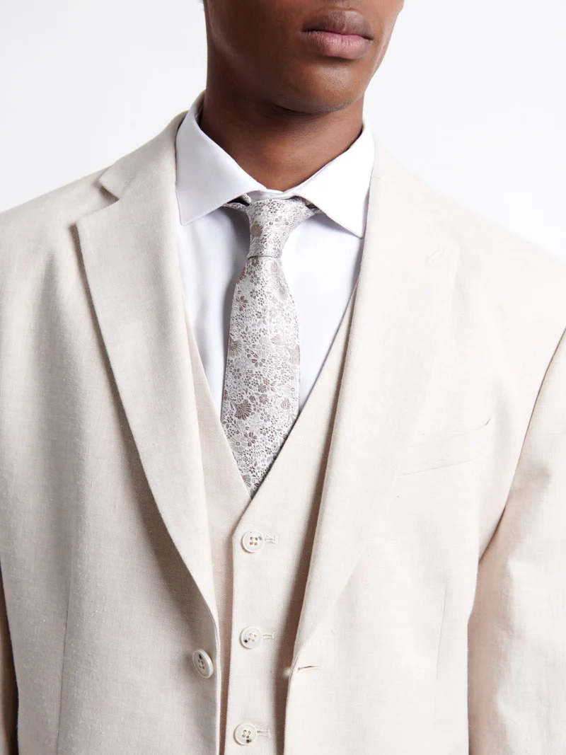 Veste de costume en 100% coton lin