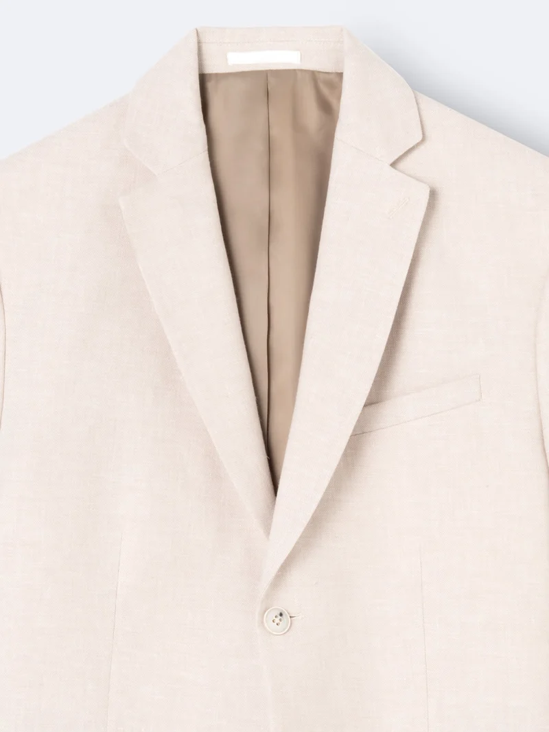 Veste de costume en 100% coton lin