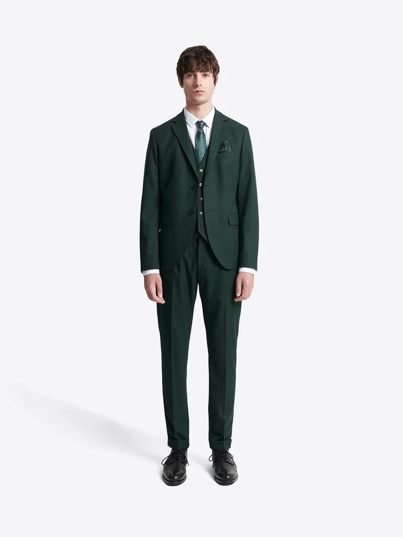 Veste de costume slim en flanelle