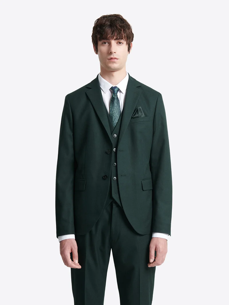 Veste de costume slim en flanelle