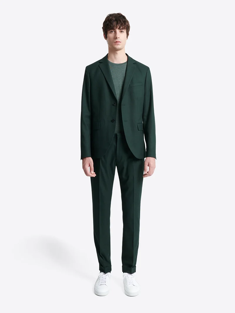 Veste de costume slim en flanelle