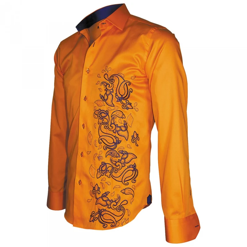 Chemise homme brodée coupe cintrée PAYSLEY Andrew Mac Allister