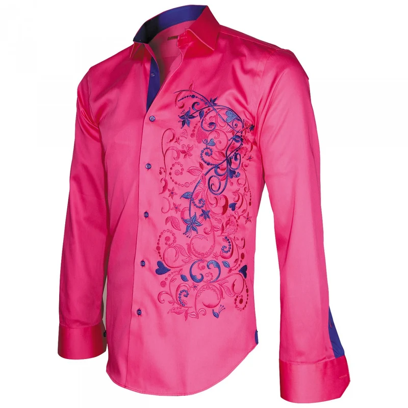 Chemise homme brodée coupe cintrée FLOWERTY Andrew Mac Allister