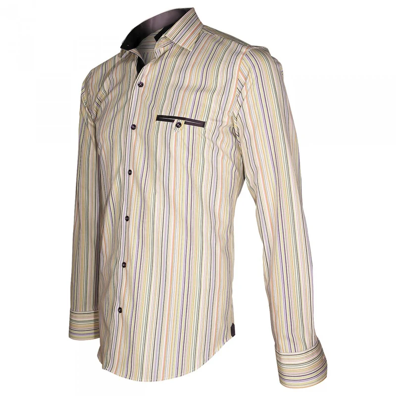 Chemise homme bayadère coupe cintrée ASTRO Emporio balzani