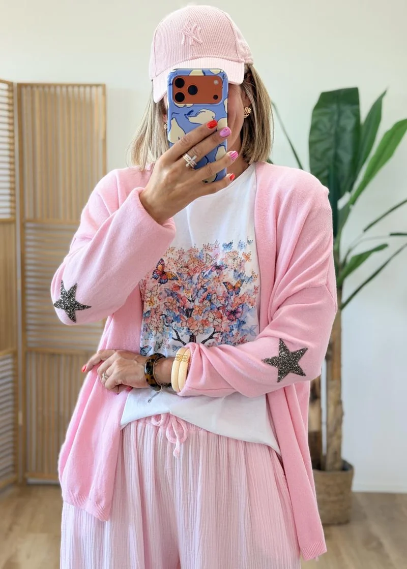 Gilet Boris rose bonbon