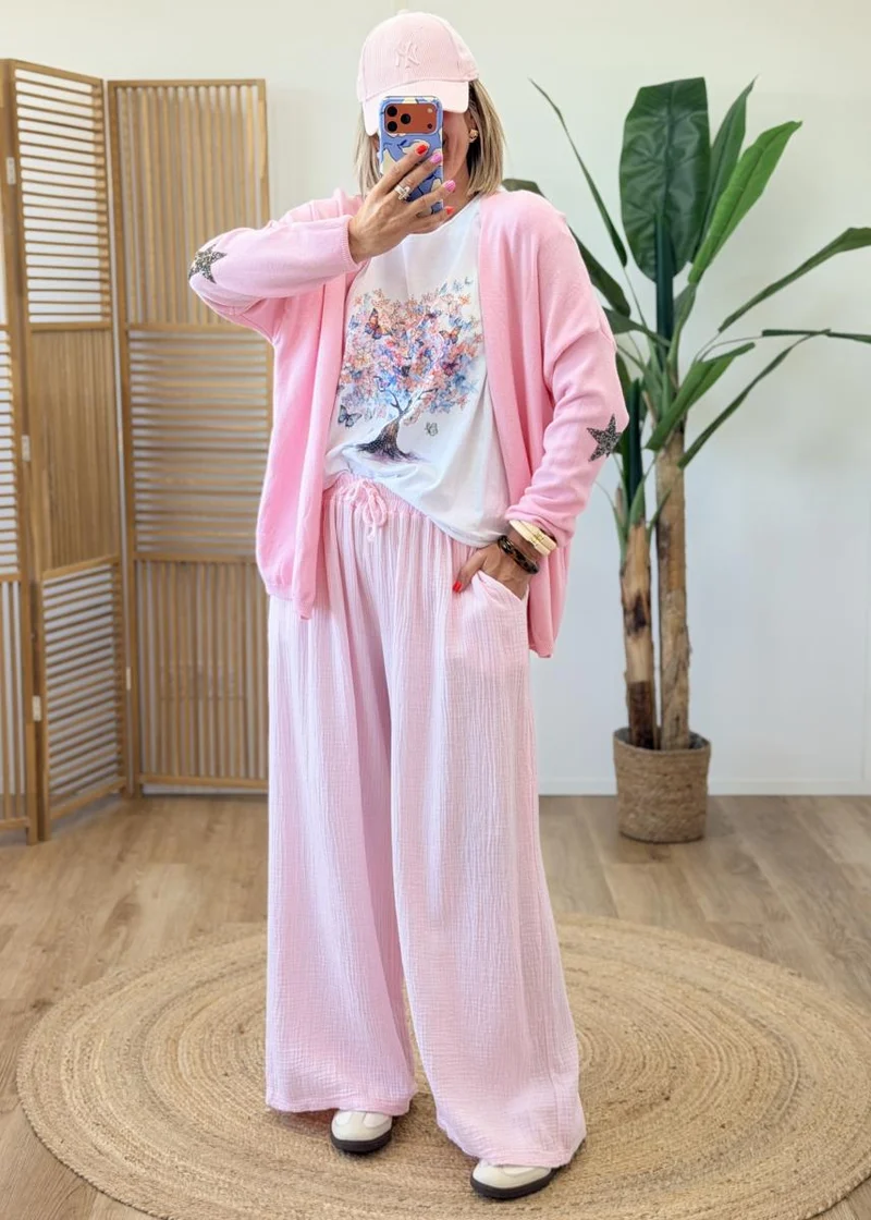 Gilet Boris rose bonbon