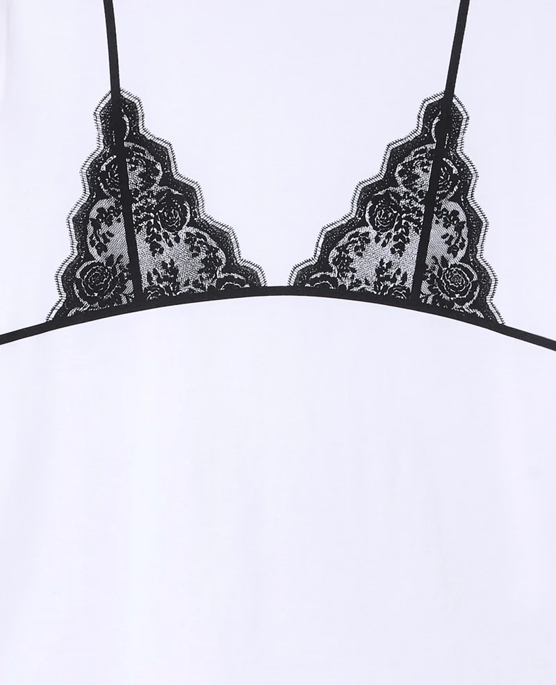 T-shirt oversize avec print soutien-gorge devant