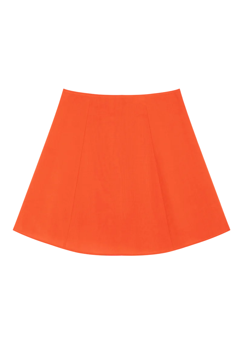 Mini Jupe Brique en Lyocell